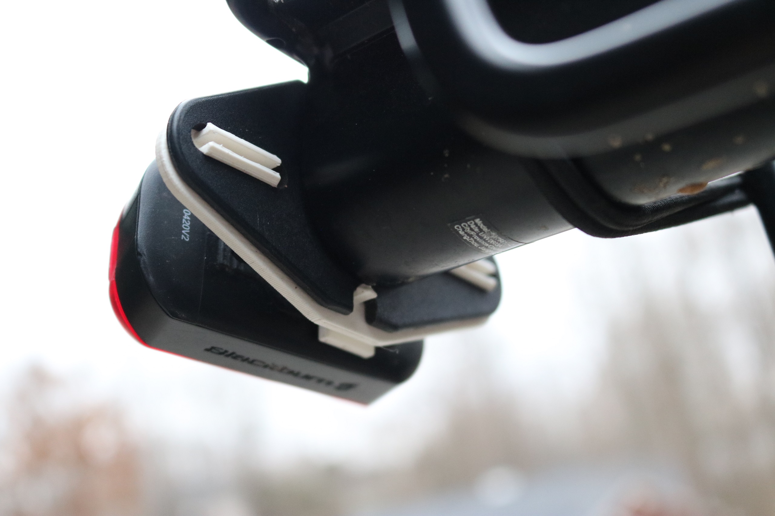 Rear-view of light attachment