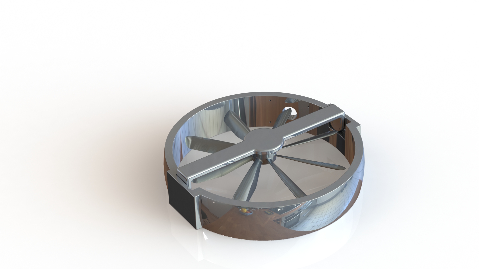 Shiny propeller assembly render